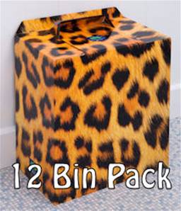 LEOPARD PRINT BINS 12 PACK