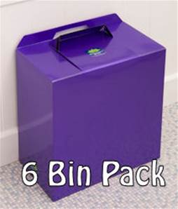 METALLIC PURPLE BINS 6 PACK