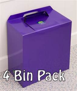 METALLIC PURPLE BINS 4 PACK