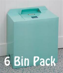 MINT GREEN BINS 6 PACK