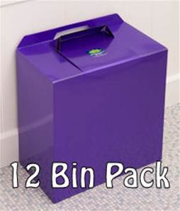 METALLIC PURPLE BINS 12 PACK