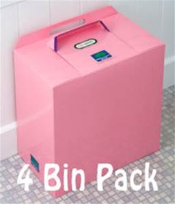 PINK BINS 4 PACK